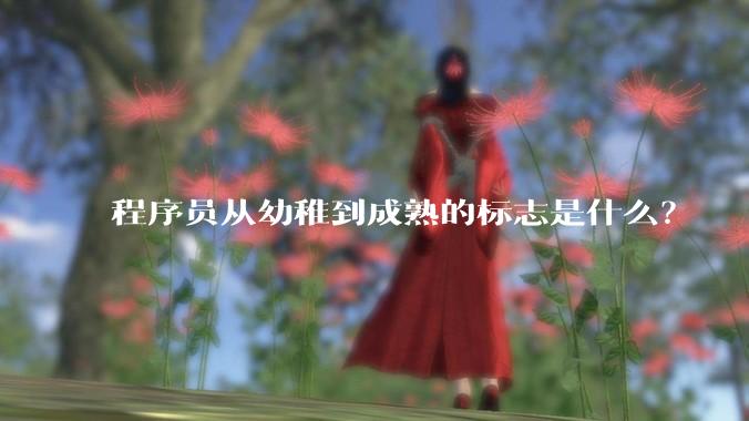 程序员从幼稚到成熟的标志是什么？